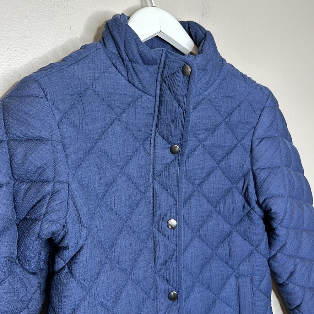 T39 Market & Spruce Quilted Coat Navy Blue New with Tags size XS Stitchfix Brand - Picture 2 of 11